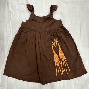 Janie and Jack giraffe dress with flutter sleeves
